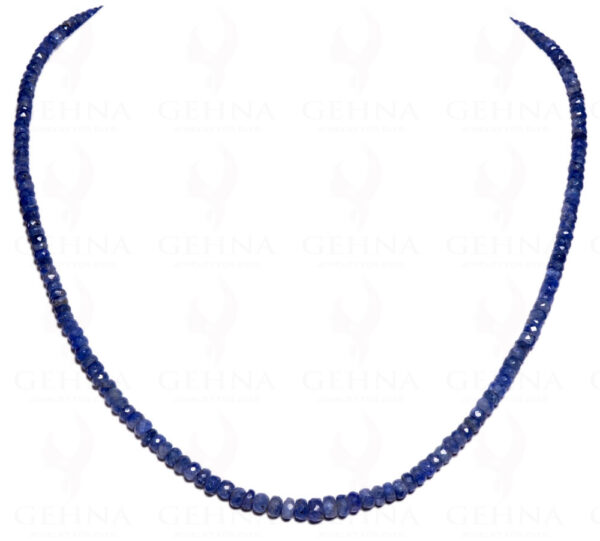 Natural Blue Sapphire Gemstone Faceted Bead Strand NP-1016