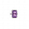 "Aaa" Quality Amethyst Gemstone Studded 925 Sterling Silver Cocktail Ring SR-1016
