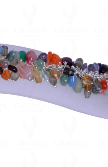 Multi Color Semi-Precious Gemstone Bead Bracelet BS-1016