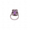 "Aaa" Quality Amethyst Gemstone Studded 925 Sterling Silver Cocktail Ring SR-1016