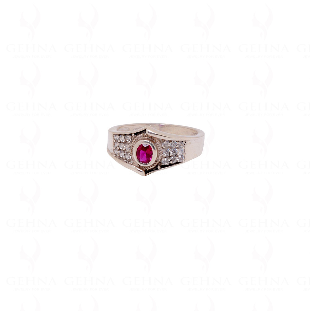 Pink Tourmaline Gemstone Studded 925 Sterling Silver Ring SR-1017