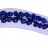 Blue Sapphire Gemstone Melon Shape Bead Bracelet BS-1017