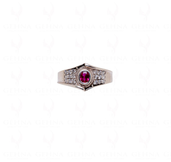 Pink Tourmaline Gemstone Studded 925 Sterling Silver Ring SR-1017