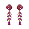 Ruby Studded Beautiful Unique Style Choker Necklace & Earring Set FN-1017