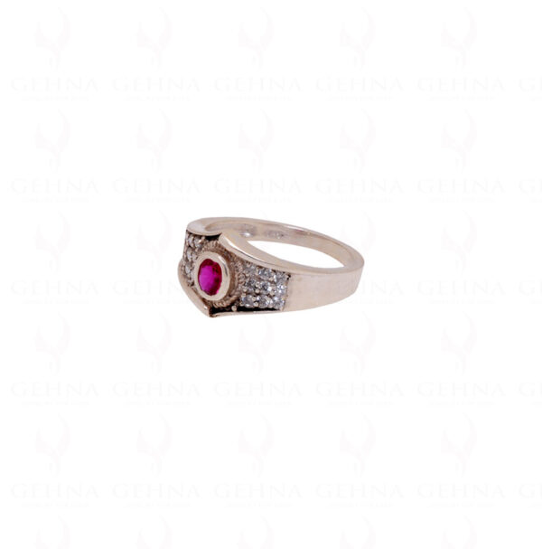 Pink Tourmaline Gemstone Studded 925 Sterling Silver Ring SR-1017