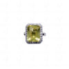 Lemon Topaz Gemstone Studded 925 Sterling Silver Cocktail Ring SR-1018