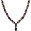 Blue Sapphire Color Stone Studded Enchanting Necklace & Earring Set FN-1018