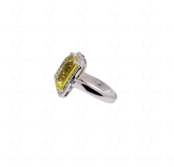 Lemon Topaz Gemstone Studded 925 Sterling Silver Cocktail Ring SR-1018