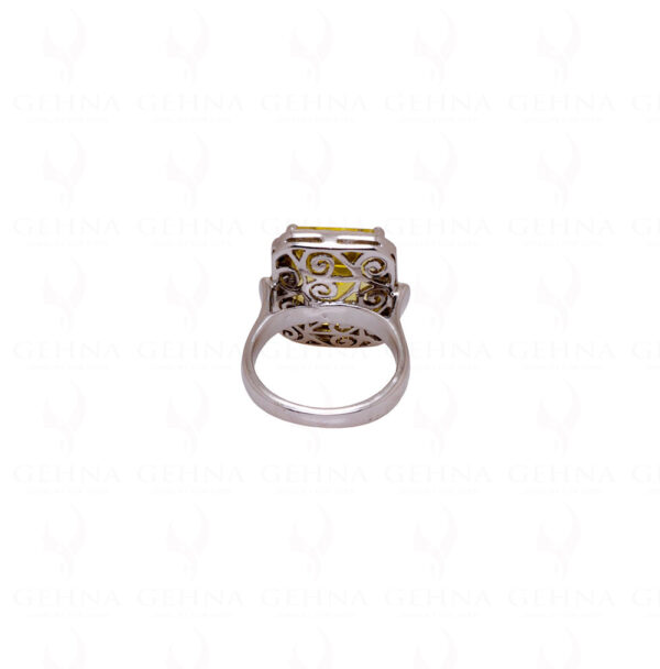 Lemon Topaz Gemstone Studded 925 Sterling Silver Cocktail Ring SR-1018