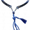 3 Row Necklace Of Natural Blue Sapphire Gemstone Round Faceted Bead NP-1018