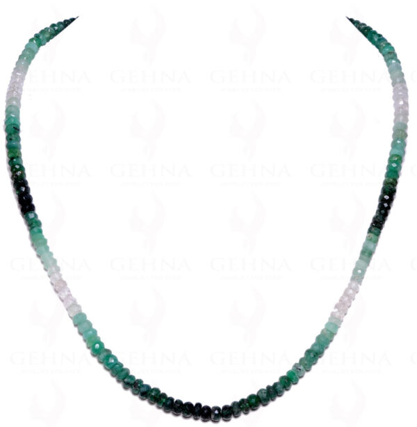 Emerald Gemstone Round Faceted Shaded Bead Strand NP-1020