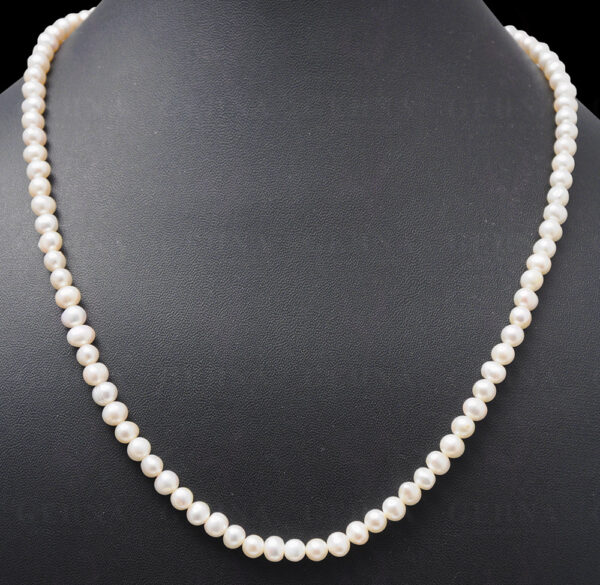 6 Mm Natural Fresh Water Pearl Gemstone Round Bead NM-1020