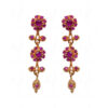 Ruby Stone Studded Beautiful Antique Style Necklace & Earring Set FN-1020