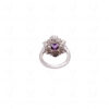 Iolite Amethyst & Topaz Gemstone Studded 925 Solid Silver Ring SR-1022