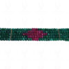 5 Rows Of Ruby & Emerald Gemstone Round Faceted Bead Bracelet BS-1023
