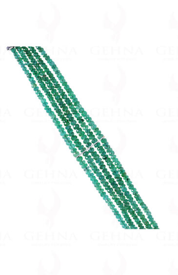 5 Rows Bracelet Of Natural Brazilian Emerald Gemstone Faceted Bead BS-1024