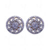 Simulated Diamond Studded Globe Shape Earrings FE-1024