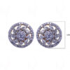 Simulated Diamond Studded Globe Shape Earrings FE-1024