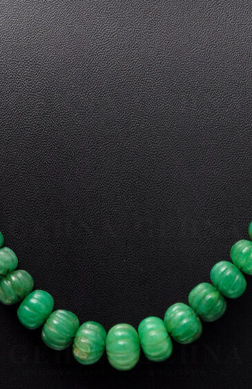 Emerald Melon & Pink Spinel Gemstone Bead Necklace NP-1024