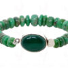Green Onyx & Chrysoprase Gemstone Plain Bead Bracelet BS-1025