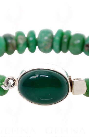 Green Onyx & Chrysoprase Gemstone Plain Bead Bracelet BS-1025