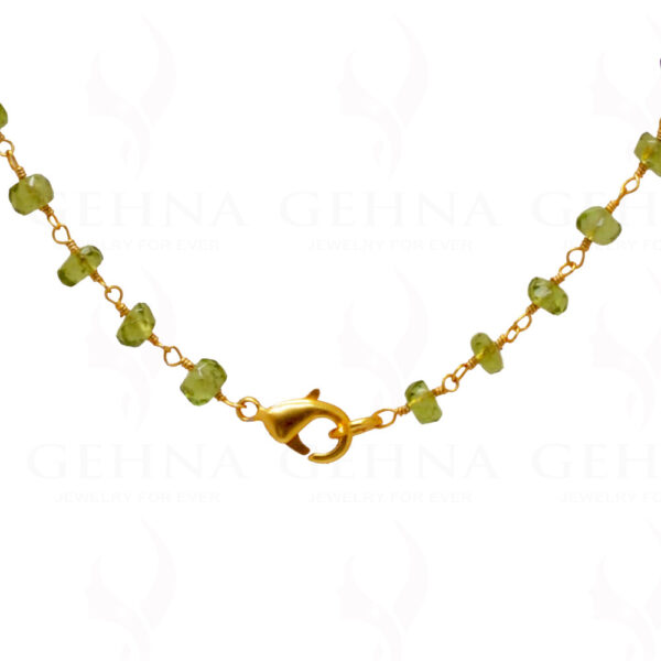 18" Amethyst Peridot Bead Chain In .925 Sterling Silver CS-1025