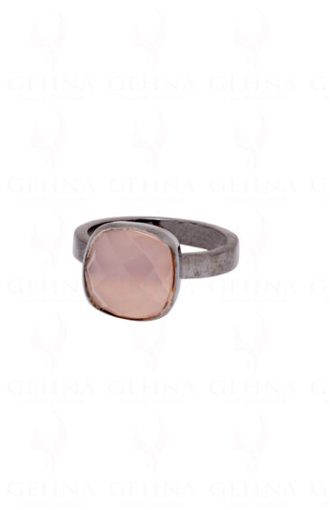Rose Quartz Gemstone Studded 925 Sterling Silver Ring SR-1026