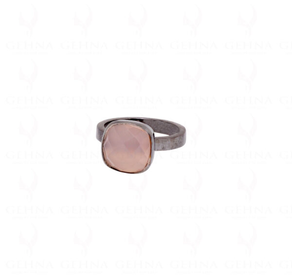 Rose Quartz Gemstone Studded 925 Sterling Silver Ring SR-1026