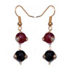 White Sapphire Studded Multi Color Beads Necklace & Earrings FN-1026