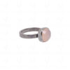 Rose Quartz Gemstone Studded 925 Sterling Silver Ring SR-1026