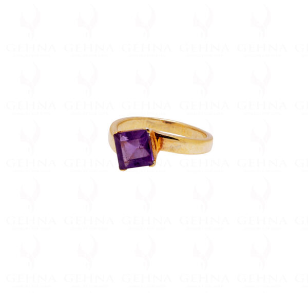 Amethyst Square Shape Gemstone Studded 925 Sterling Silver Ring SR-1027