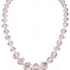 White Sapphire Studded Pearl Balls Necklace & Earrings FN-1027