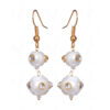 White Sapphire Studded Pearl Balls Necklace & Earrings FN-1027