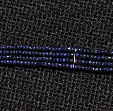 4 Rows Blue Sapphire Gemstone Bead Bracelet BS-1028