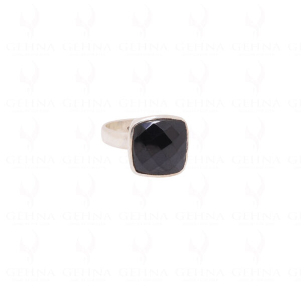 Black Spinel Gemstone Studded 925 Sterling Silver Ring SR-1028