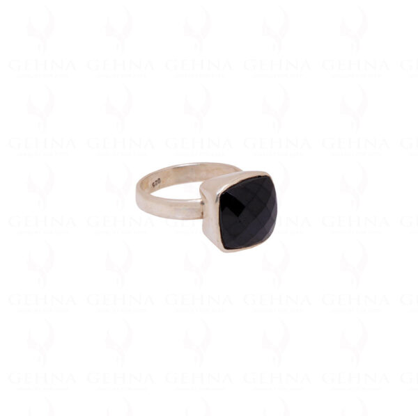 Black Spinel Gemstone Studded 925 Sterling Silver Ring SR-1028