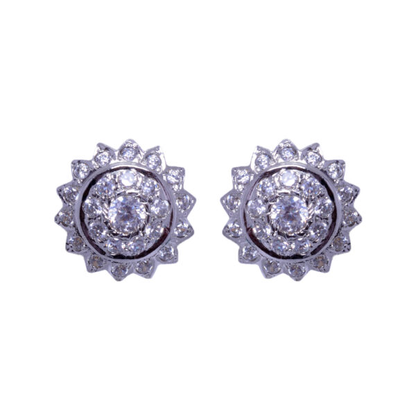 Cubic Zirconia Studded Trendy Pendant & Earring Set FP-1028