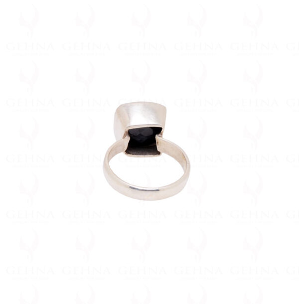 Black Spinel Gemstone Studded 925 Sterling Silver Ring SR-1028