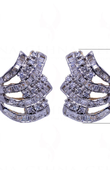Simulated Diamond Studded Elegant Earrings FE-1029