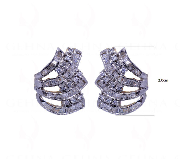Simulated Diamond Studded Elegant Earrings FE-1029