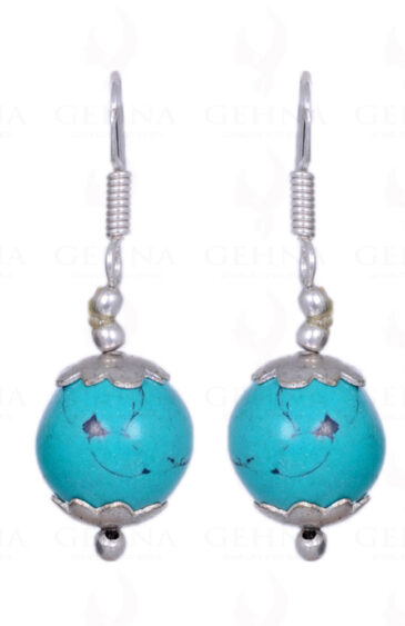 Turquoise Gemstone Earrings Made In .925 Sterling Silver ES-1030