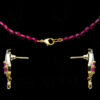 Spinel Studded Pendant Attached With Tourmaline Color Tear Drop Chain FN-1030