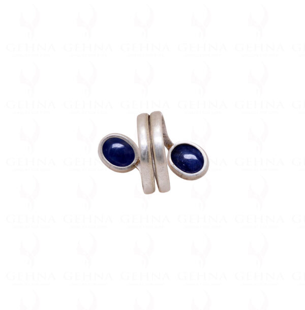 Blue Sapphire Gemstone Studded 925 Sterling Silver Snake Shaped Ring SR-1031