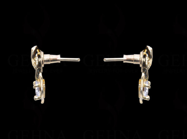 Necklace Of Peridot Gemstone Beads Studded Pendant & Earrings FN-1031