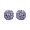 Simulated Diamond Studded Round Shape Earrings FE-1032