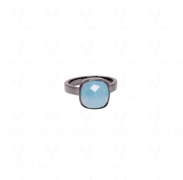 Blue Chalcedony Gemstone Studded 925 Sterling Solid Silver Ring SR-1032