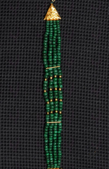 4 Rows Emerald Gemstone Bead Bracelet BS-1032