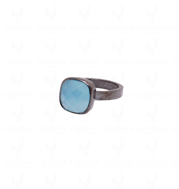 Blue Chalcedony Gemstone Studded 925 Sterling Solid Silver Ring SR-1032