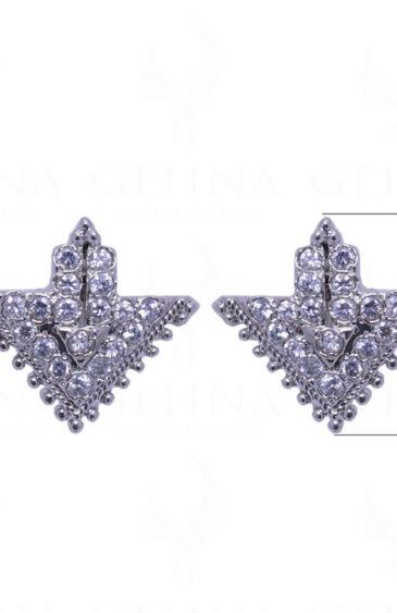 Simulated Diamond Studded Elegant Pair Of Earrings FE-1033