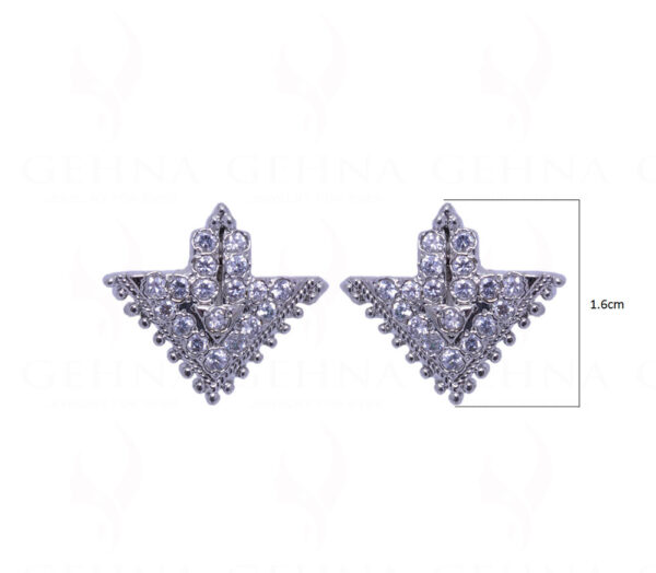 Simulated Diamond Studded Elegant Pair Of Earrings FE-1033